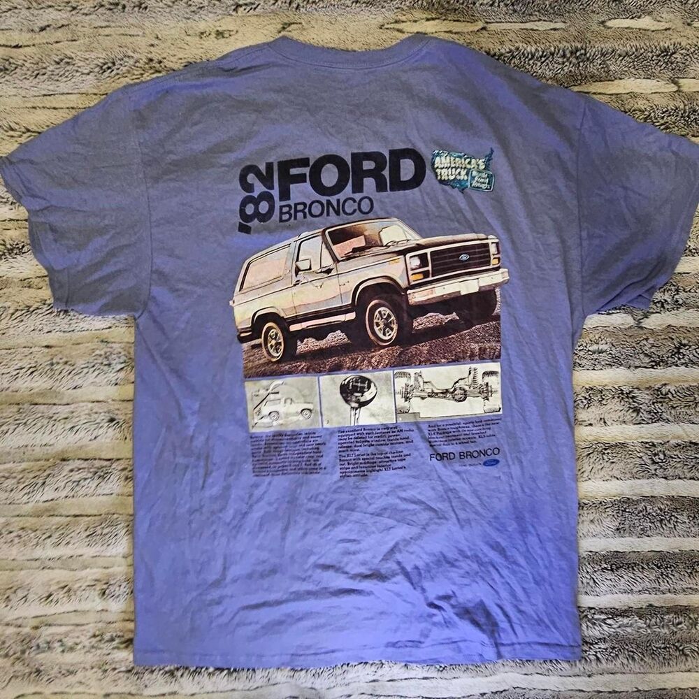 Ford Men's Purple and Blue T-shirt